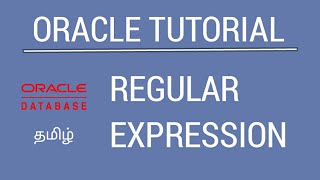 Oracle Regular Expression  Tamil Tutorial  iCoding [upl. by Lou375]