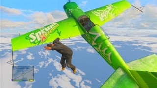 Grand Theft Auto V Free Falling From Plane At Highest Altitude [upl. by Ahsiekat]