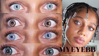 MYEYEBB Contact Lenses Review  4 Colored Contact Lenses [upl. by Goltz572]