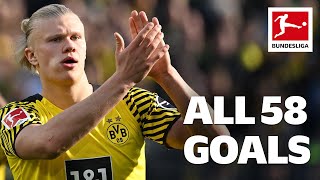 Erling Haaland  All 58 Bundesliga Goals so far [upl. by Ime]