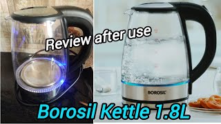 Best Electric Kettle by Borosil 2024  Borosil Electric Glass Kettle with LED illumination Review [upl. by Marshal97]