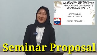 SEMINAR PROPOSAL PRODI PENDIDIKAN BAHASA INGGRIS UNIVERSITAS POTENSI UTAMA [upl. by Dael]