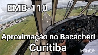 Pouso Embraer Bandeirante no Bacacheri Curitiba SBBI [upl. by Kumler]