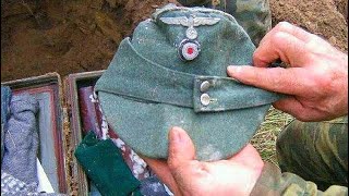 THE BOX OF A GERMAN WWII OFFICER HAS BEEN FOUND  WWII METAL DETECTING [upl. by Harwill]