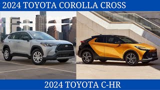 New Toyota Corolla Cross 2024 Vs Toyota CHR 2024 – The Sibling Comparison [upl. by Burkhardt821]