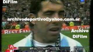 Carlos Tevez hablando en ingles 2009 V04879 DiFilm [upl. by Reede]