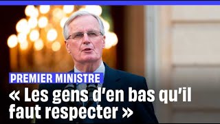 Premier ministre  « Les gens den bas quil faut respecter » Le 1er discours de Michel Barnier [upl. by Anyela241]