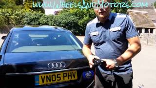 How to put Audi A6 C6 4F on jack stands or where are the jack points [upl. by Nedyah]