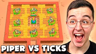 PIPER vs TICKS 🤣🧨 MINIJUEGOS 1 🔥  Brawl Stars [upl. by Amikat378]