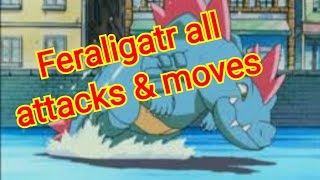 feraligatr all attacks amp moves Pokemon [upl. by Tepper]