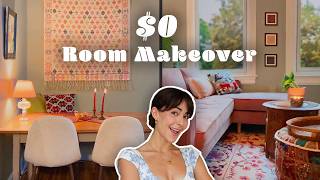 A Living Room Makeover for ZERO Freakin Dollars [upl. by Annai]