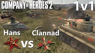 CoH2 1v1 Hans SOV vs ClannadOST Company of Heroes 2 [upl. by Lyrad]