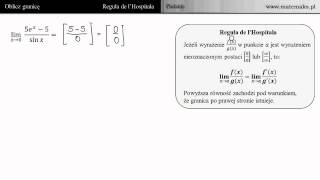 Reguła de lHospitala  zadanie 6 [upl. by Rusell439]