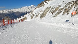 RED GRAND RENARD ⛷ GoPro HD POV skiing near Arc 1800 Transarc lift  Les Arcs Paradiski  Mar 2023 [upl. by Deerdre455]