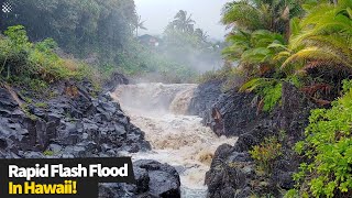 Watch as flash flood forms in a matter of minutes in Hawaii [upl. by Sheldon]