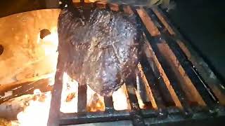 BBQ Brisket  Slow Cooked Over An Open Camp Fire 🍖🔥 [upl. by Malin507]