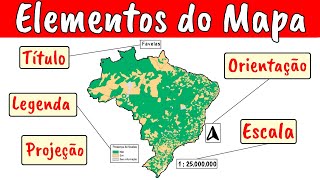 Você conhece os Elementos do Mapa Entenda AGORA Cartografia [upl. by Hulburt]