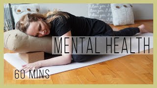 60 minute Restorative Yoga for Mental Health with Melissa West [upl. by Ateval879]