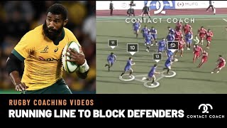 Rugby Coaching Running Lines to Create Space  TRY [upl. by Teressa]