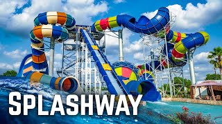 Water Slides at Splashway Water Park in Texas [upl. by Swope514]