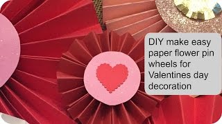 How to make paper fan flower pinwheel  tutorial [upl. by Abekam]