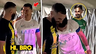 Cristiano Ronaldo Hugs Karim Benzema before Match vs Al Ittihad 😢❤️ [upl. by Giacopo124]