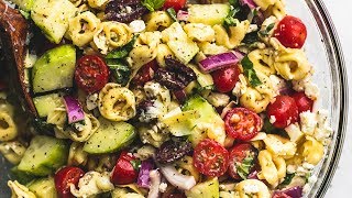 Greek Tortellini Pasta Salad [upl. by Ahsirk193]