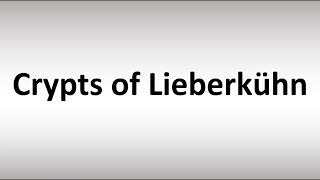 How to Pronounce Crypts of Lieberkühn [upl. by Airenahs]