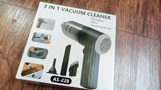 Rechargeable 3 in 1 Vacuum Cleaner  Best Vacuum Cleaner For Home amp Car  Best Price Vacuum Cleaner [upl. by Assiran88]