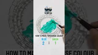 Color Combination How to Make Turquoise Color  By using Bakehaven Gel Color [upl. by Anilorac89]