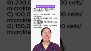 What is the normal range for platelet count📚 [upl. by Anaes830]