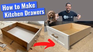 How To Make Kitchen Drawers  DIY Kitchen Remodel part 2 [upl. by Eidroj916]