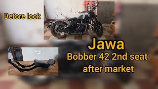 jawa bobber 42 back seat installation in Jammu [upl. by Analeh]