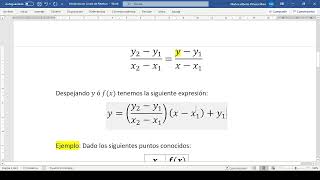 Interpolación Lineal de Newton [upl. by Nyliram128]