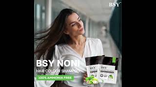 Its easy to get healthy and beautiful dark brown hair with BSY NONI Hair Colour Shampoo noni bsy [upl. by Jarlathus34]