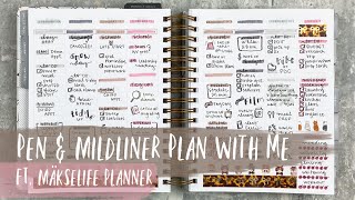 PEN amp MILDLINER PLAN WITH ME  ft mäksēlife planner  tattooed teacher plans [upl. by Ahsitauq166]