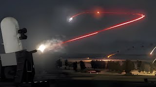 Phalanx CRAM Firing in Afghanistan Night Skies [upl. by Fini795]