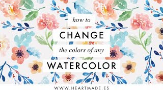 How to change watercolor color to another color with Photoshop [upl. by Brenda]