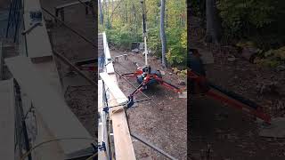 EcoLog dowel drilling overview logcabin diy constructionlife [upl. by Mcadams]