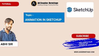 MOVING ANIMATION IN SKETCHUP  Step by Step Tutorial [upl. by Auqinaj522]