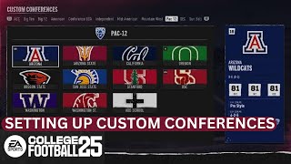 How To Set Up A Custom Conference  College Football 25 [upl. by Bainbrudge]