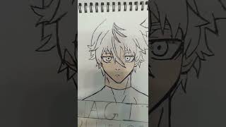 Blue lock series ep1 part 1 Nagi drawing drawing blue lock art [upl. by Accber]