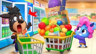 Compras en el Supermercado 🛍️ Dibujos Animados 🔍Sheriff Labrador en Español [upl. by Seftton732]