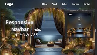 Responsive Navbar using HTML  CSS  Javascript [upl. by Arratal169]