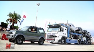 SUZUKI JIMNY 2015  FIRST TOWING TEST VS TRUCK [upl. by Naivad]