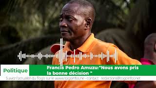 Francis Pedro AmuzuquotNous avons pris la bonne décision quot [upl. by Bradway]