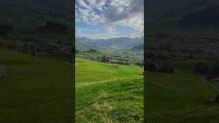 Look the wonderful Swiss landscape with alps and mountains 🇨🇭😎⛰️🫶 hiking switzerland 2onroute [upl. by Peace909]