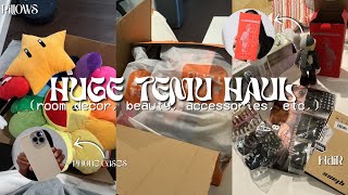 HUGE TEMU HAUL  beauty room decor accessories etc [upl. by Anialam]