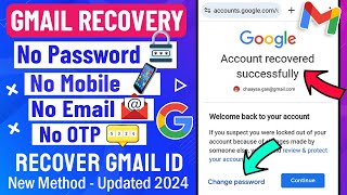 How to Recover Gmail Account without Phone Number and Recovery Email 2024  Gmail Account Recovery [upl. by Beaumont739]