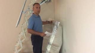 Remote controlled electric attic stair  Rintal Escalmatic [upl. by Ogilvie]